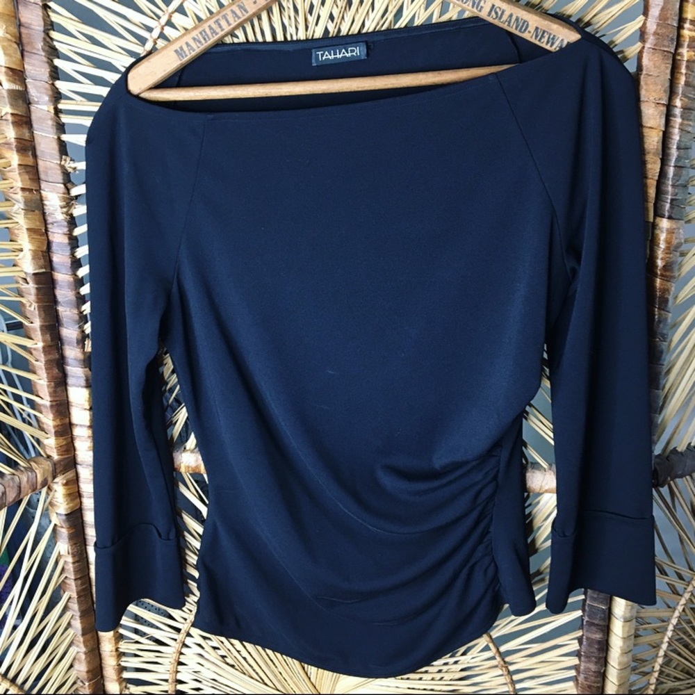 Tahari | Side-Smocked Blouse
